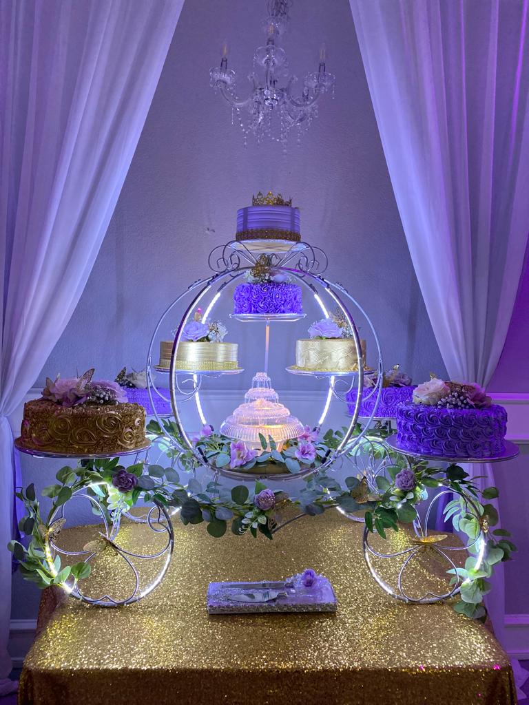 Carruaje cenicienta de 8 con luz