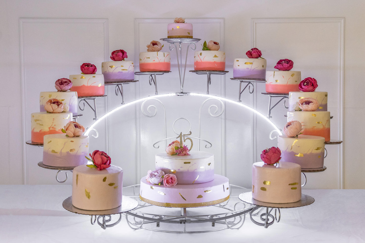 Escalinata real de 15 con luz