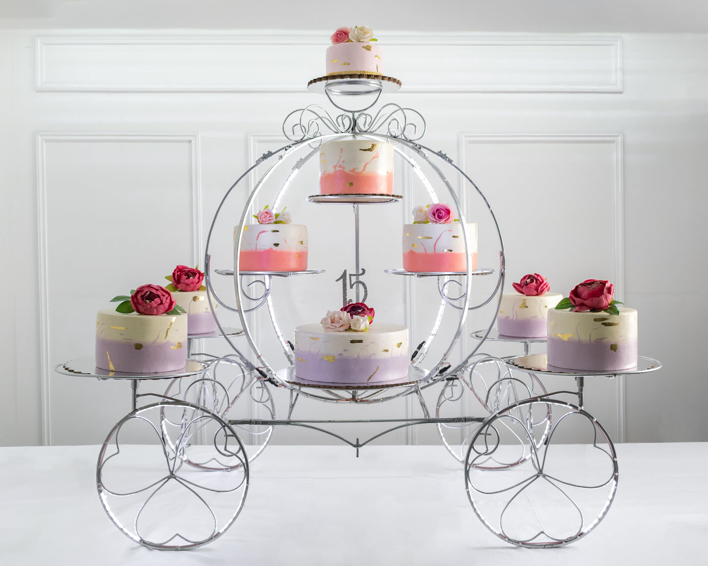 Carruaje cenicienta de 8 con luz