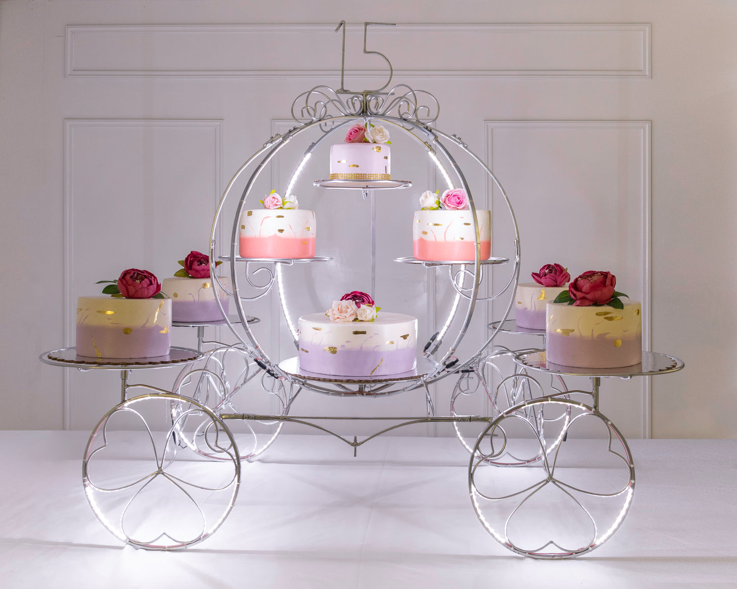 Carruaje cenicienta de 8 con luz