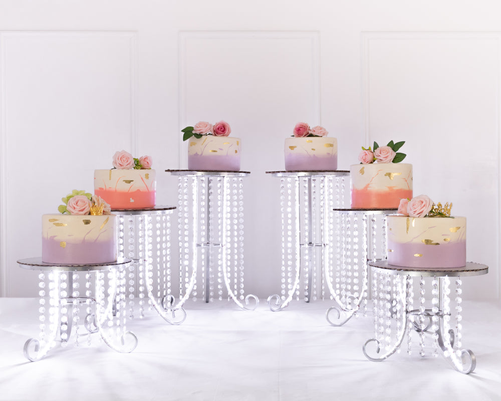 Set of 6 with light and stone