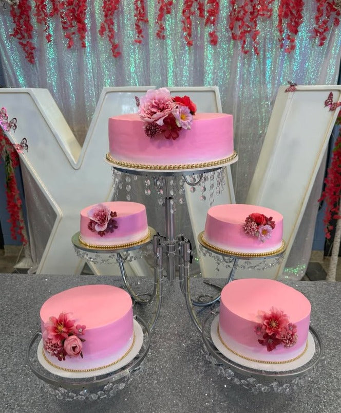 Candil de 5 con luz y piedra