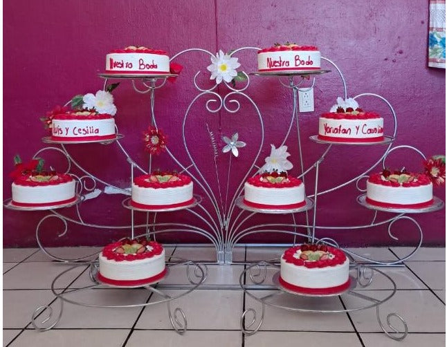 Abanico con flor de 10