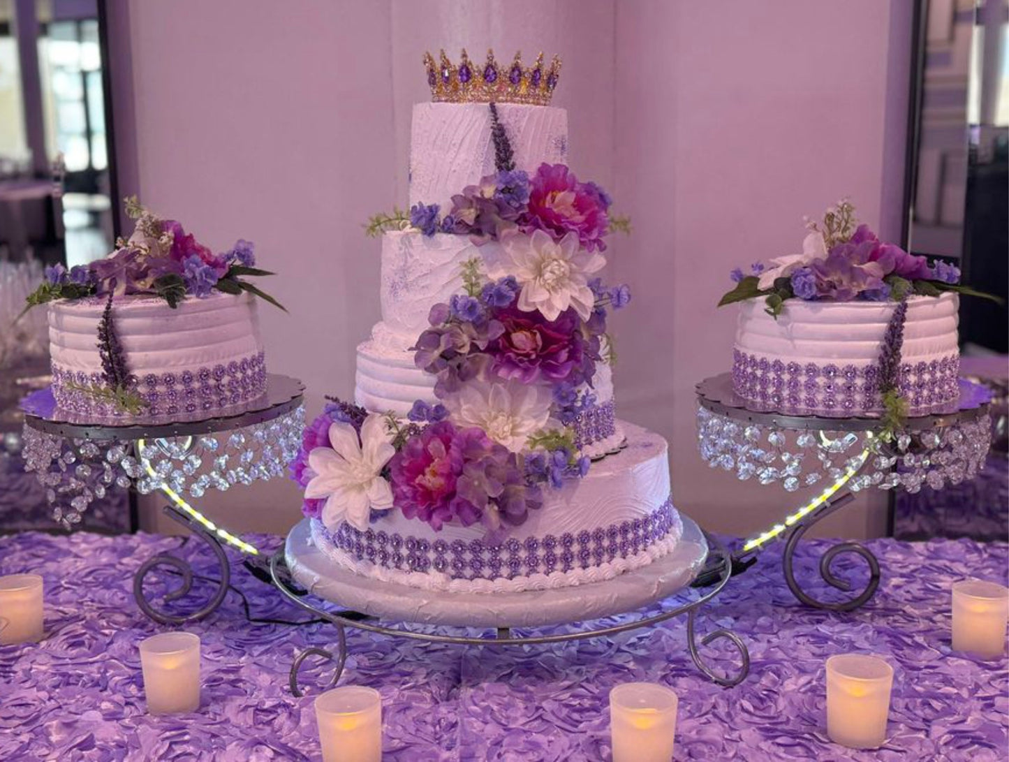 Arcadia de 3 con luz y piedra