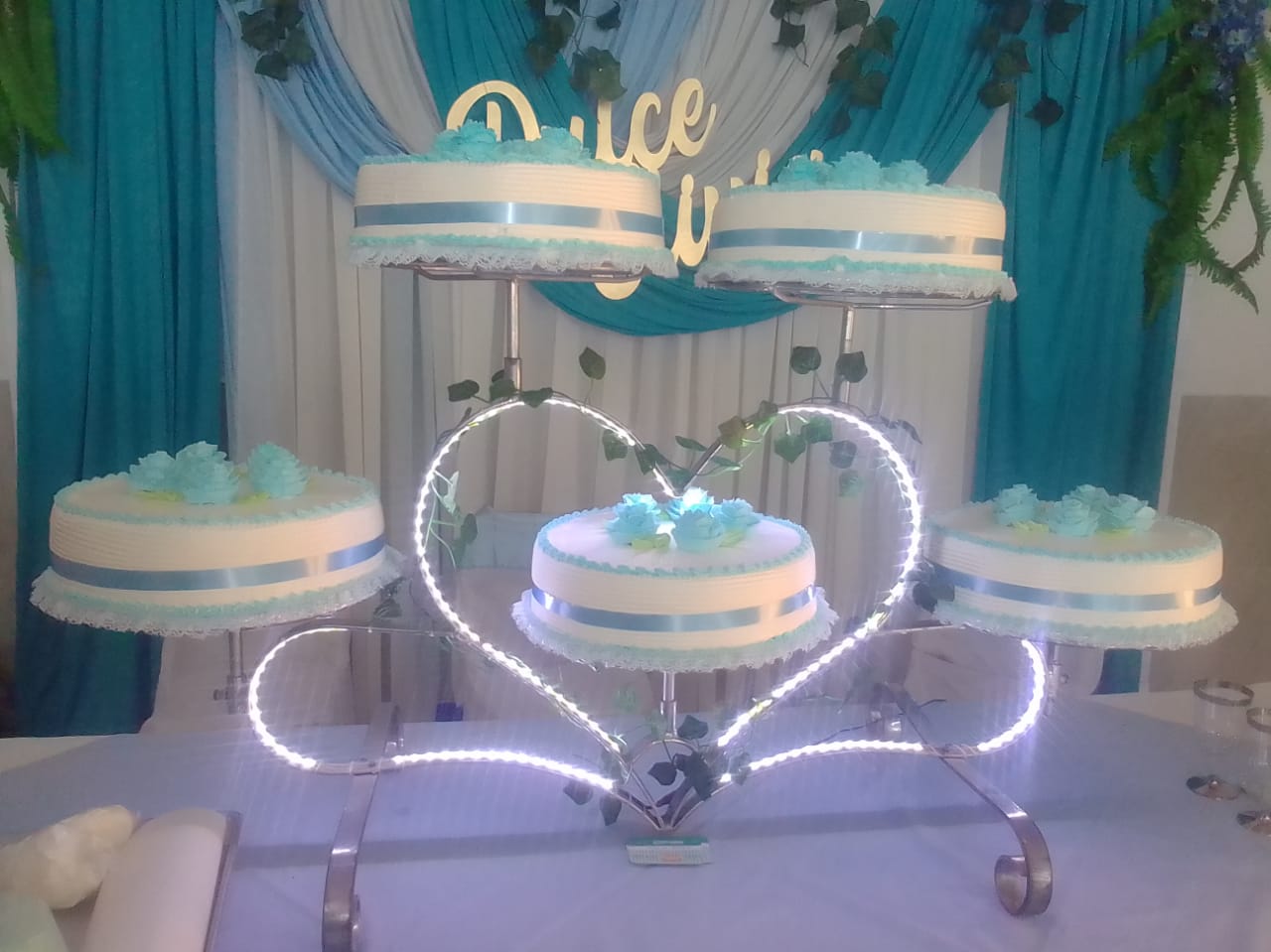 Corazón de 5 con luz