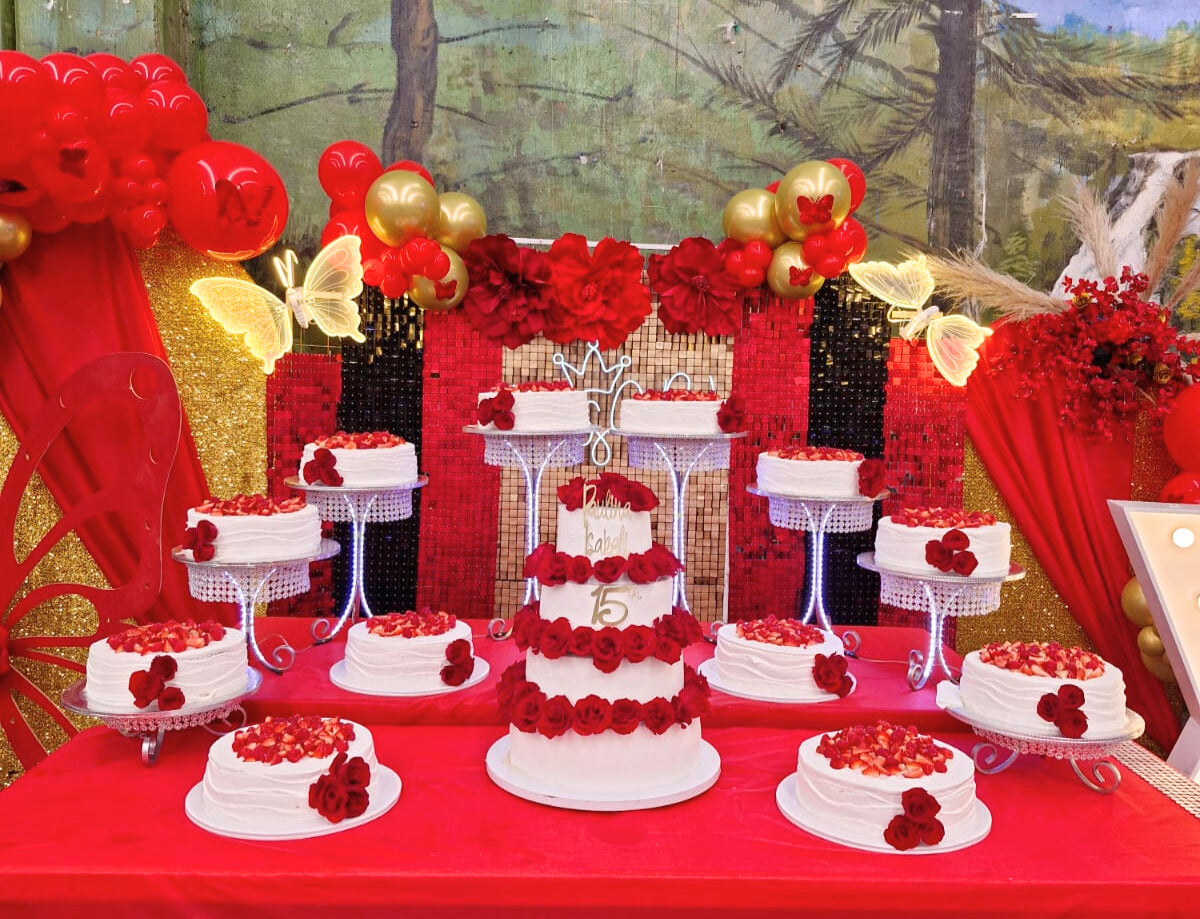 Juego de 8 soportes luz y listón diamante