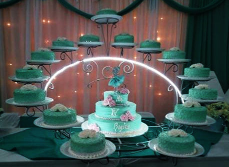 Escalinata real de 15 con luz