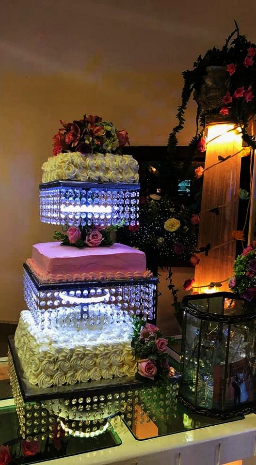 Cascada de 3 con luz