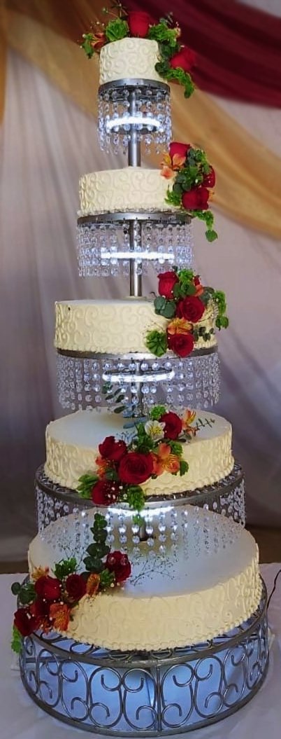 Cascada de 5 con luz