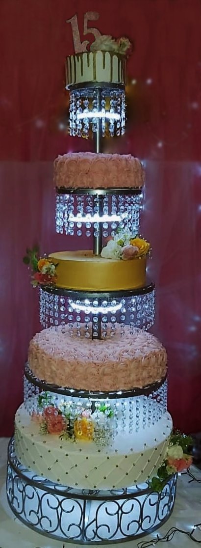 Cascada de 5 con luz