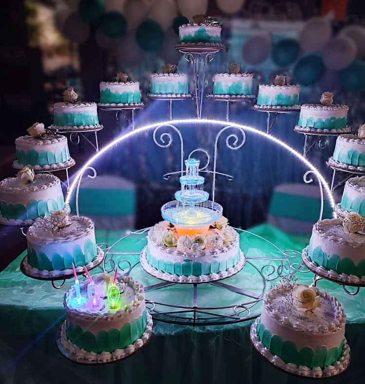 Escalinata real de 15 con luz