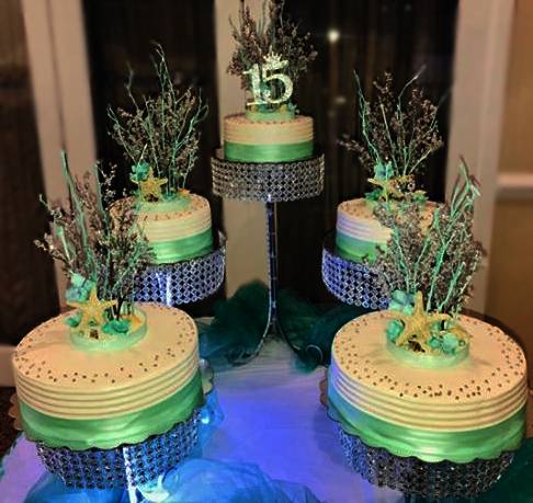 Juego de 8 soportes luz y listón diamante