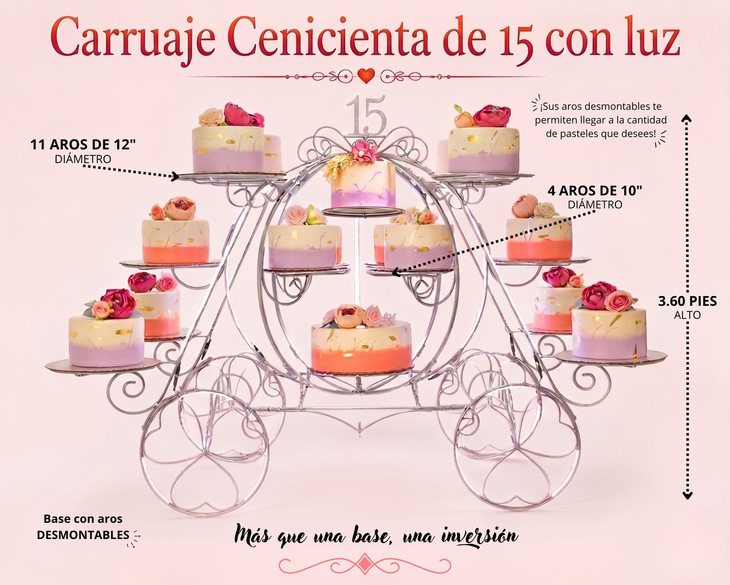 Cinderella carriage of 15 with light