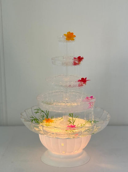 Fuente de agua decorativa de 5 niveles